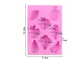 Molde silicona 8 frutas